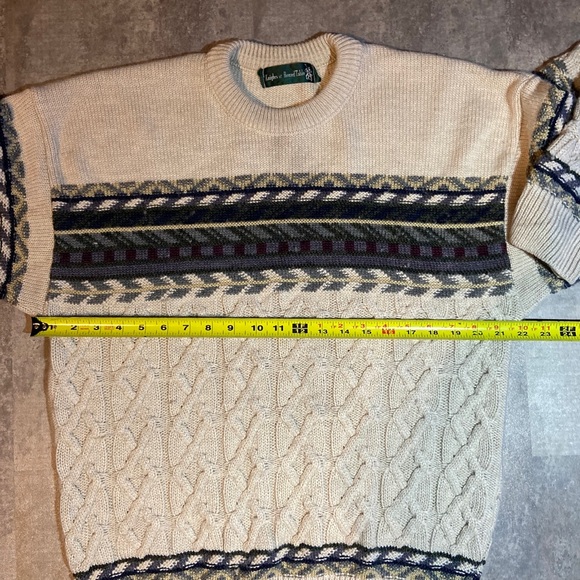 Vtg Knights Of The Round Table Sweatshirt Sweater Men's XL Crew Neck Color Knit - Picture 5 of 6